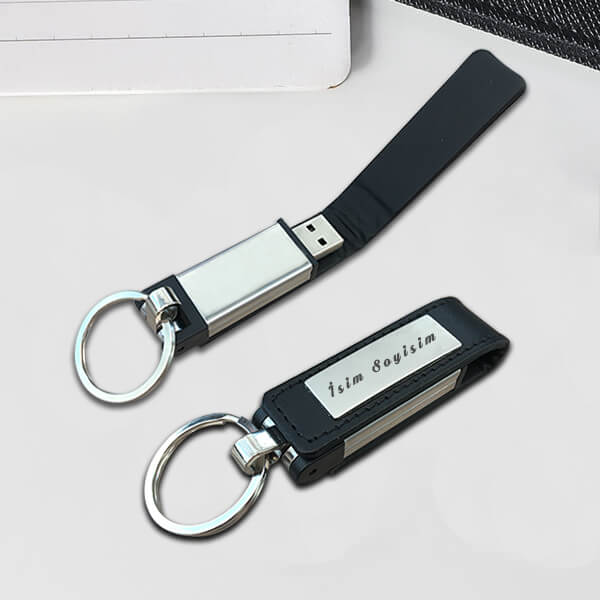 İsme Özel Metal Deri Usb Flash Bellek | 32 Gb